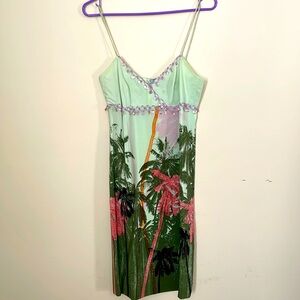 Nicole Miller silk printed mini dress